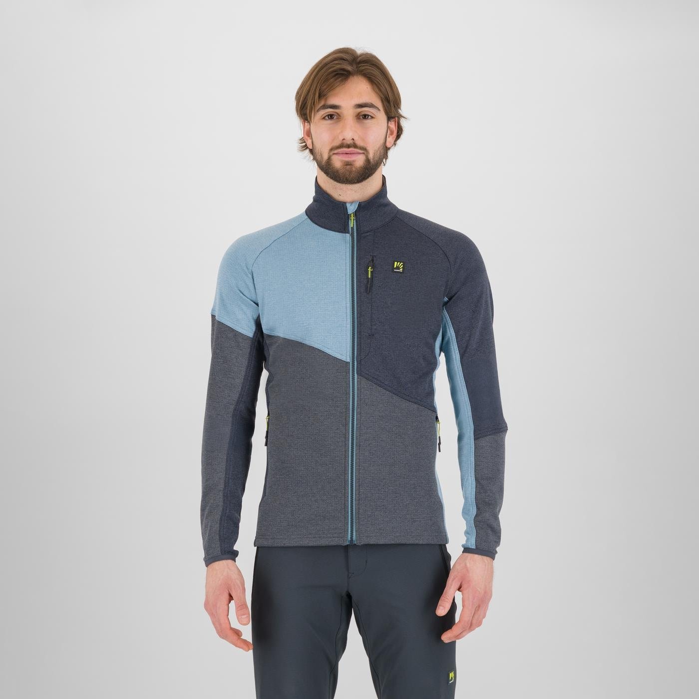 woodl. gray/black/smoke blue Federa Full-Zip Fleece M