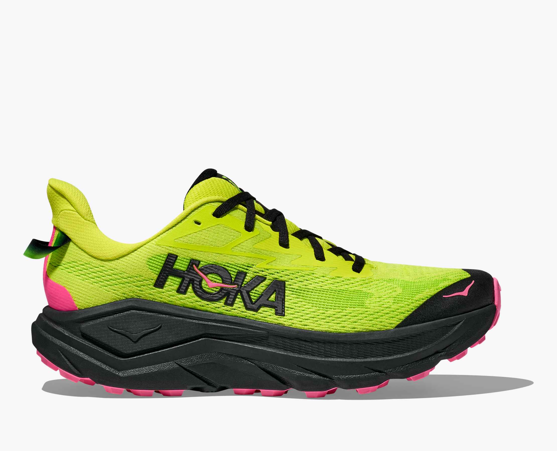 neon hoka citrus / black Challenger 8 Man