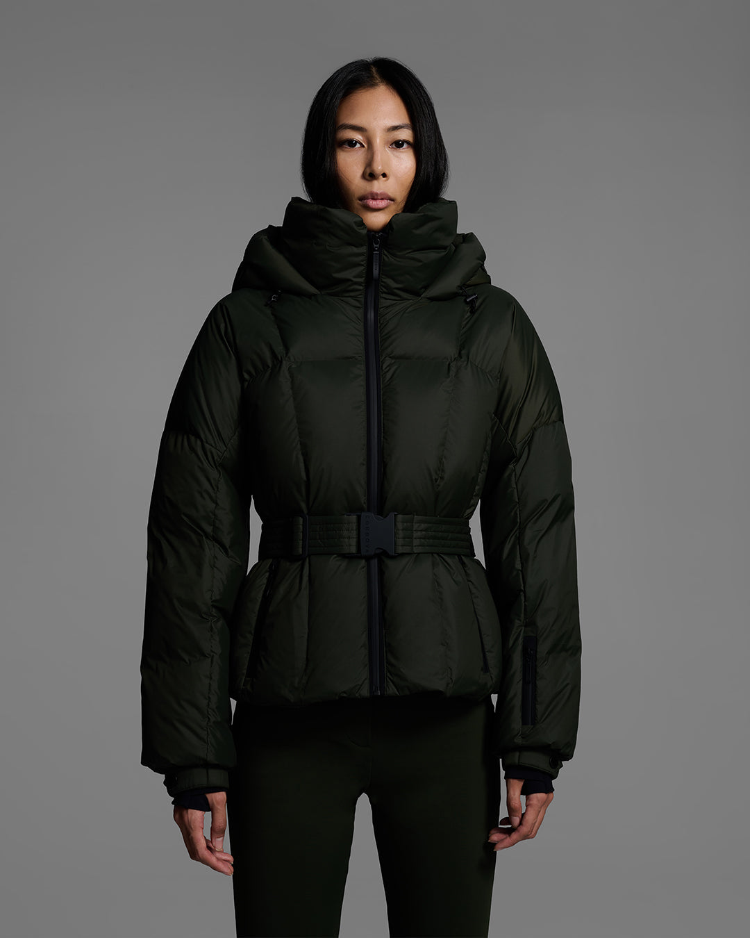 khaki Monterosa Down Ski Jacket W