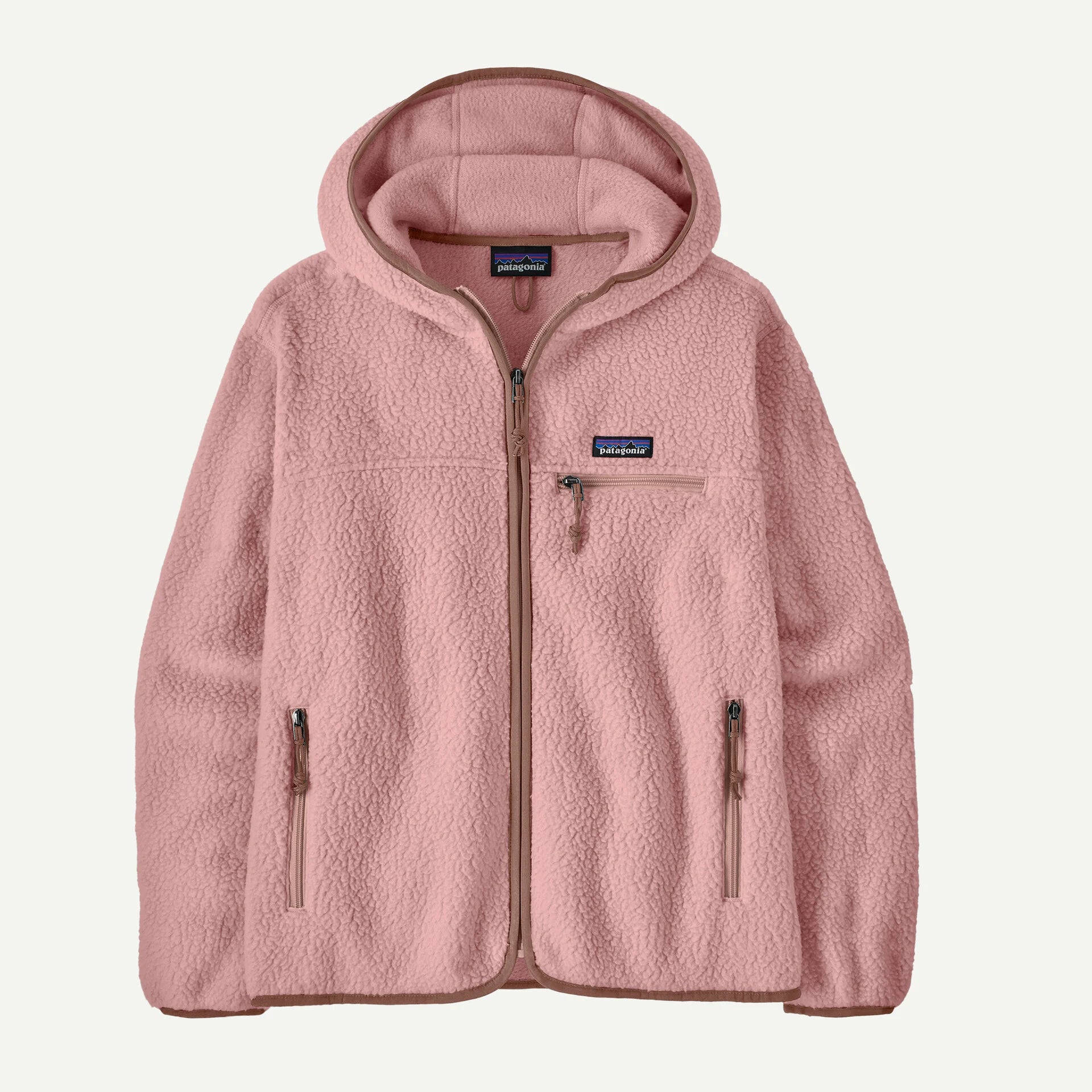 fuzzy mauve Retro Pile Fleece Hoody Wmn