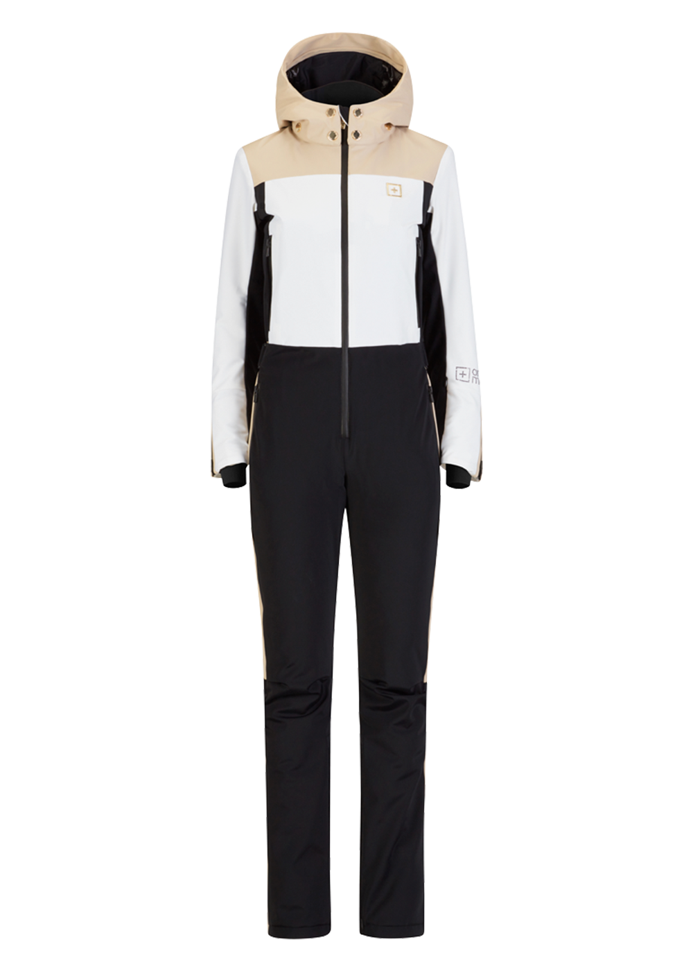 black/mosaico/white Insulated One Piece Ski Suit W