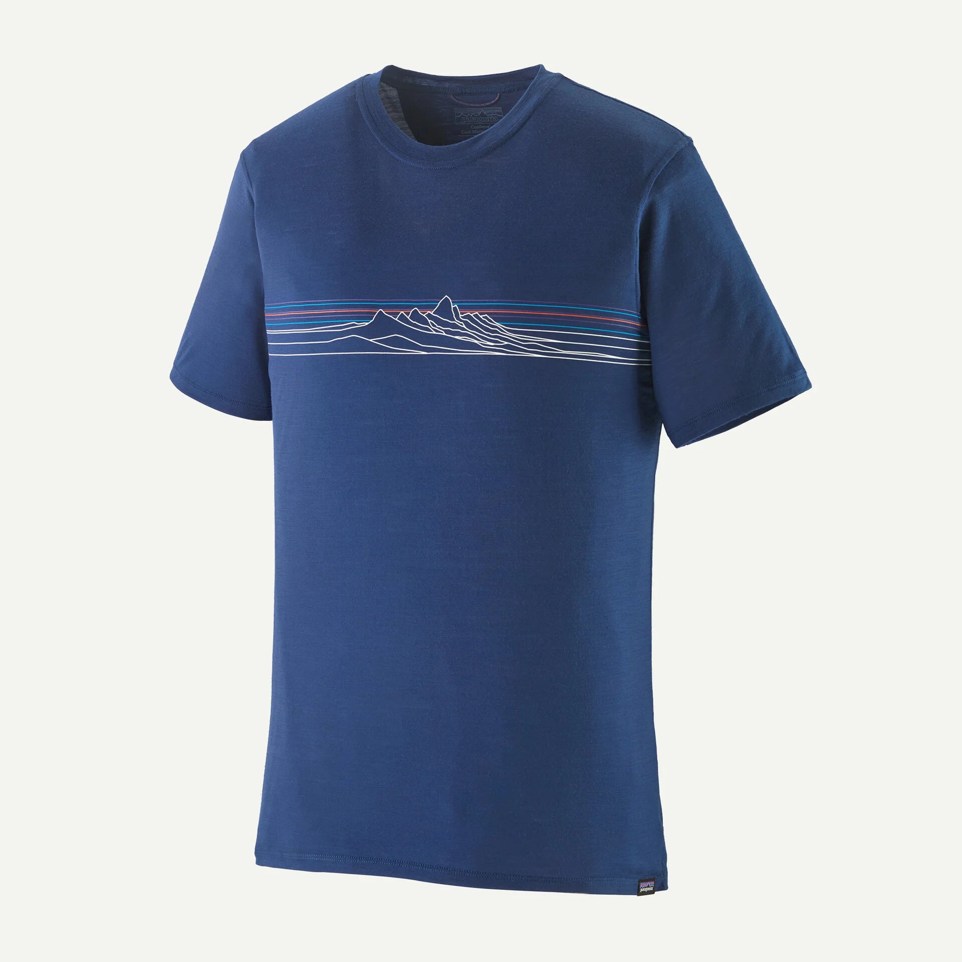 strata stripe/clement blue Capilene Cool Merino Graphic Shirt Man