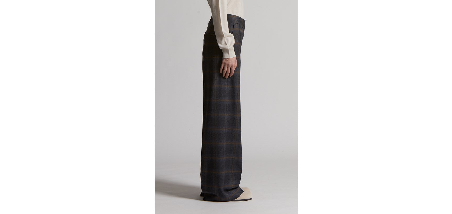 Pantalone Flanella Quadri Lana W