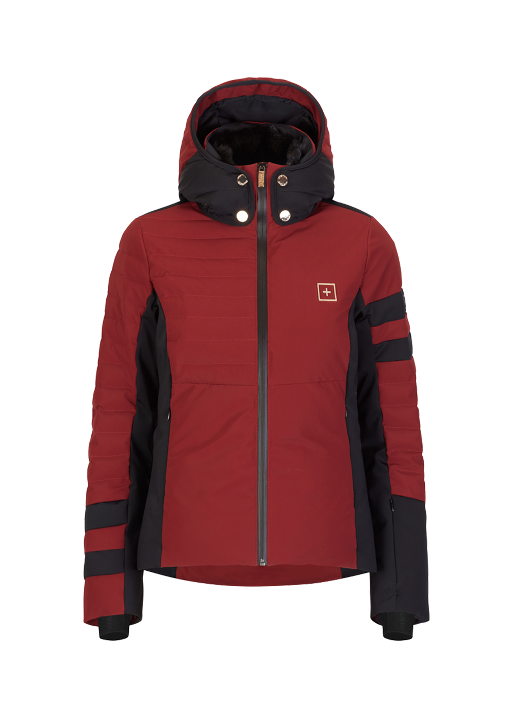 rhubarbar/black/black Eco-Down Ski Jacket Econyl Wmn