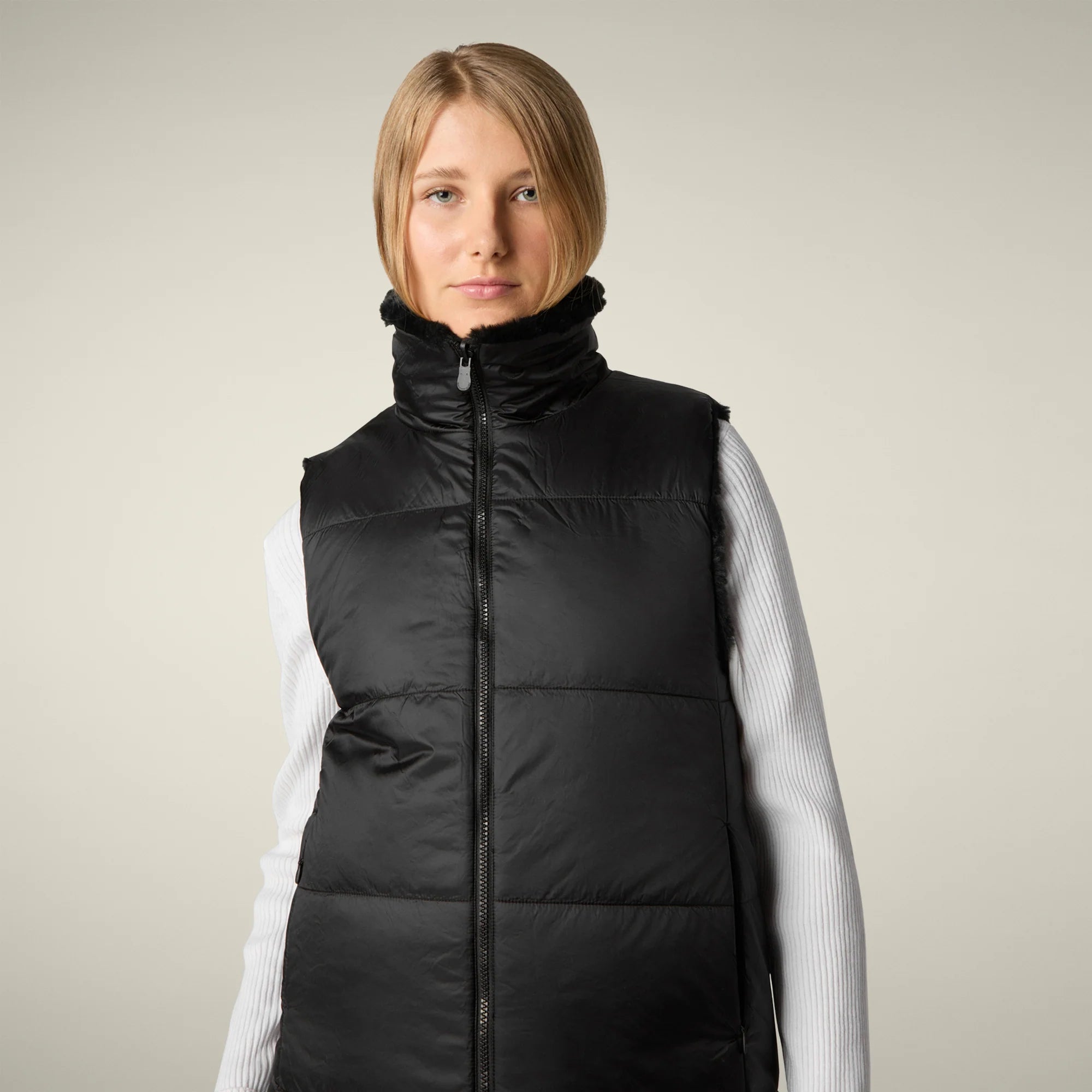 Nives Reversible Faux Fur Vest W