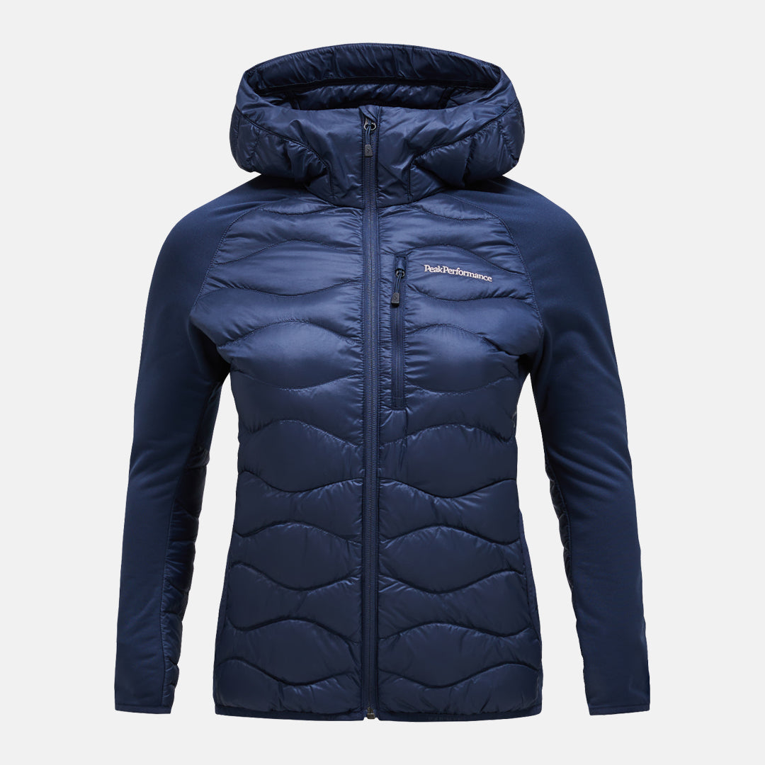 blue shadow Helium Down Hybrid Hood Wmn