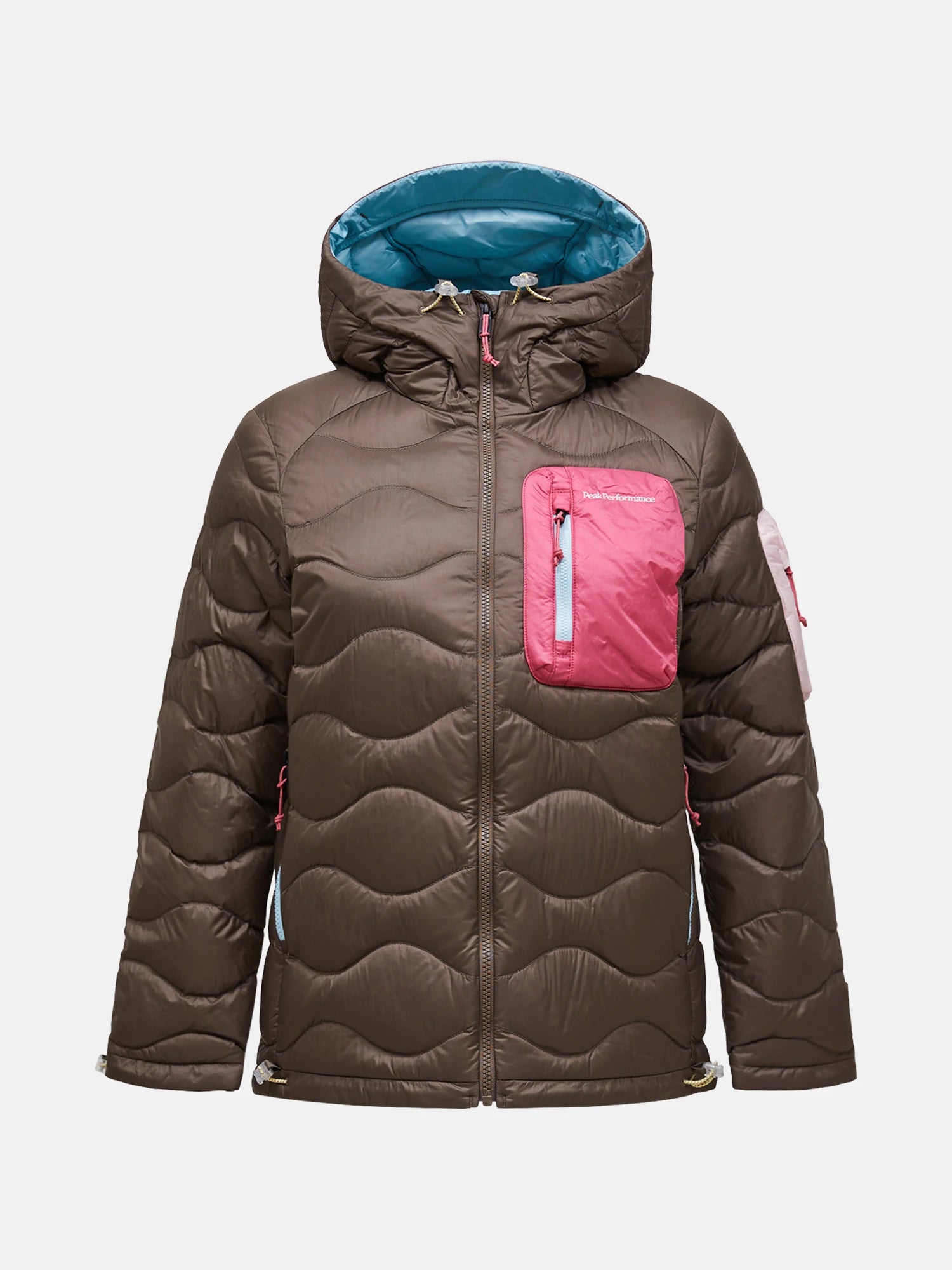 terrain tan/mountain blush Helium Utility Down Hood Jacket Wmn