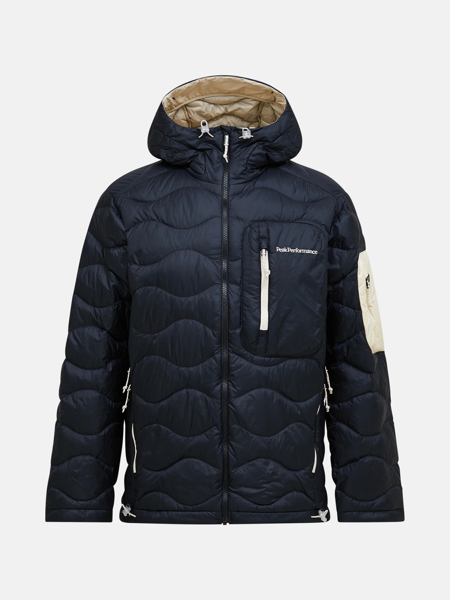 black/sand fog Helium Utility Down Hood Jacket Man