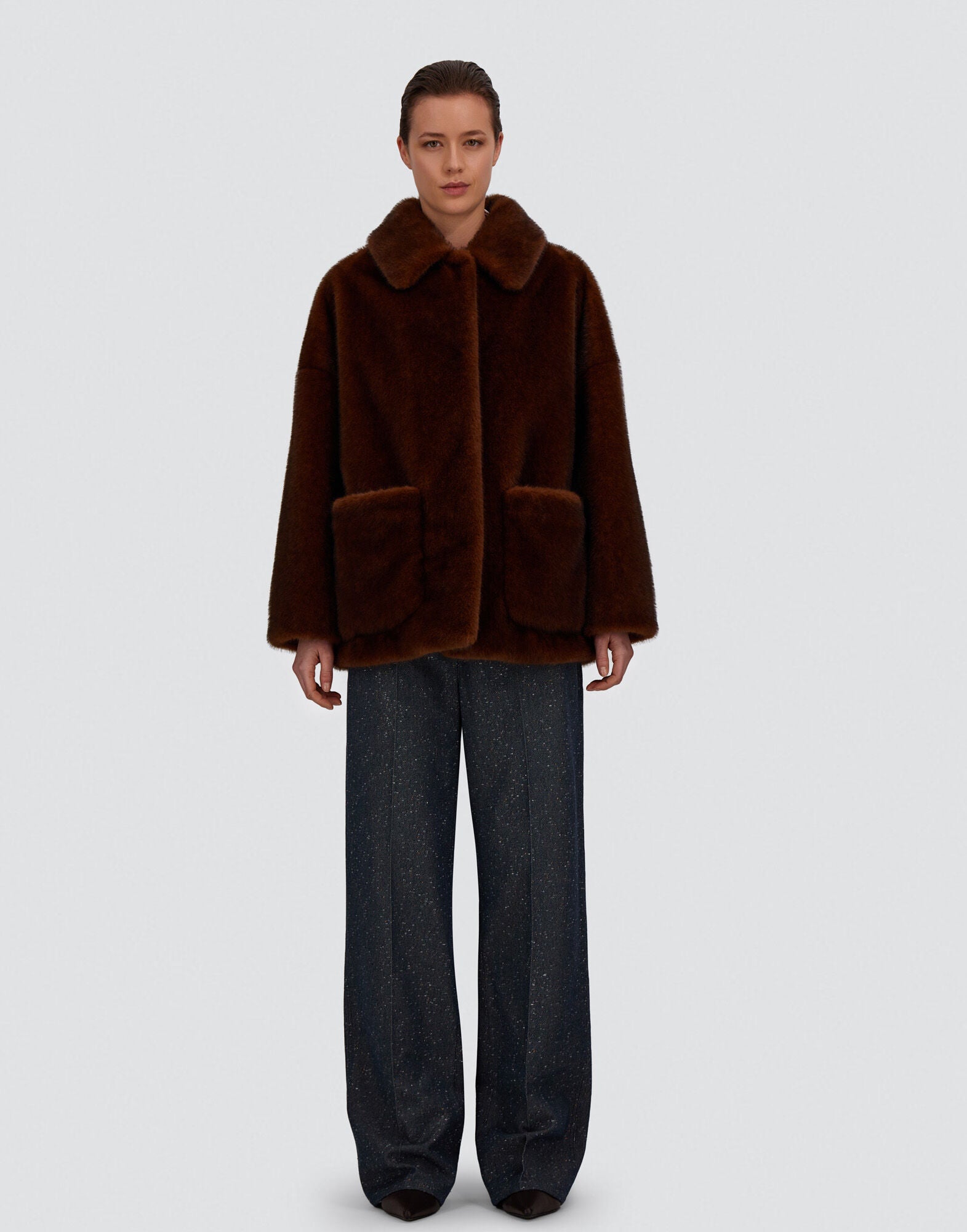 Short Coat Faux Fur Wmn
