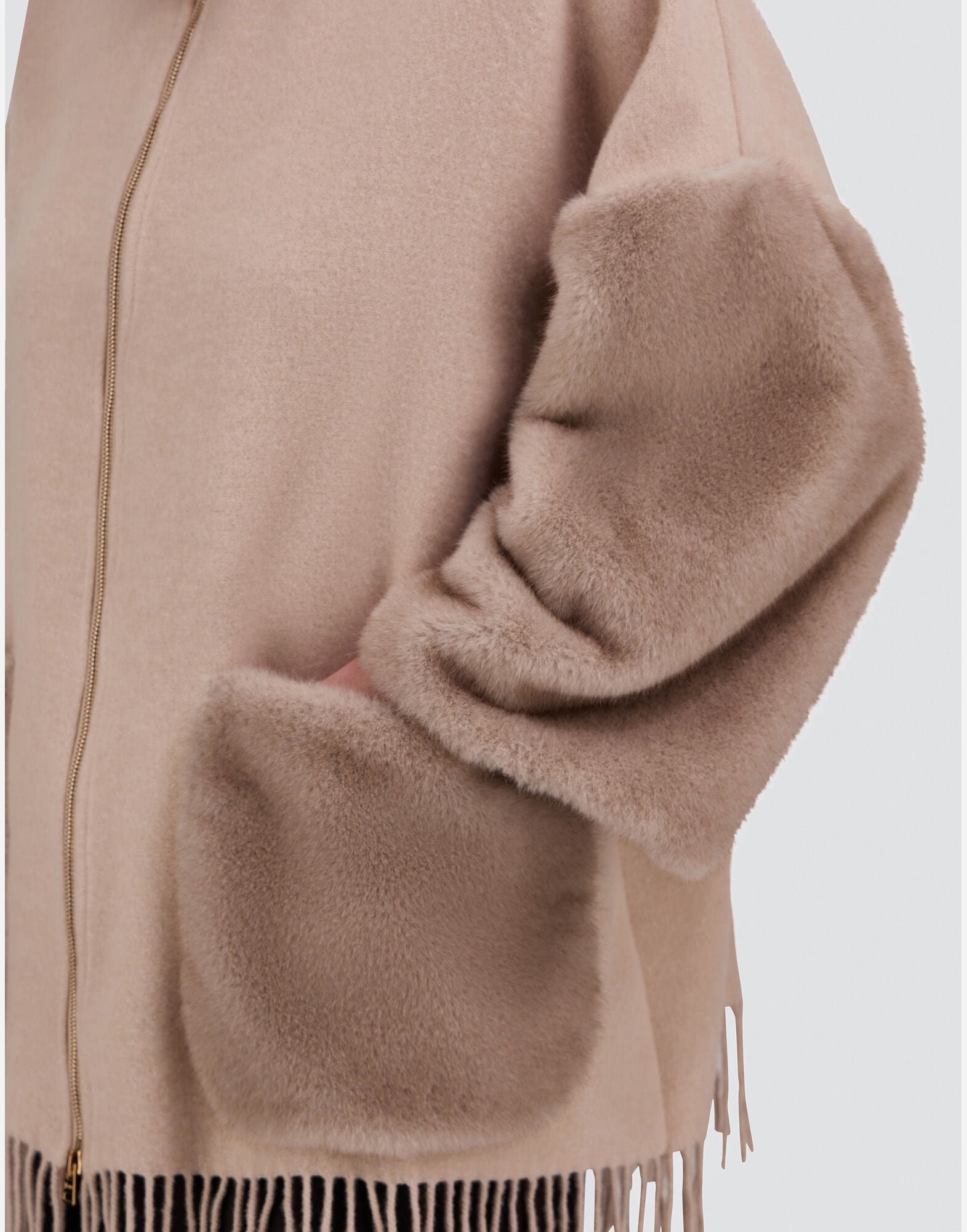 Wool Cashmere Melange Poncho Wmn