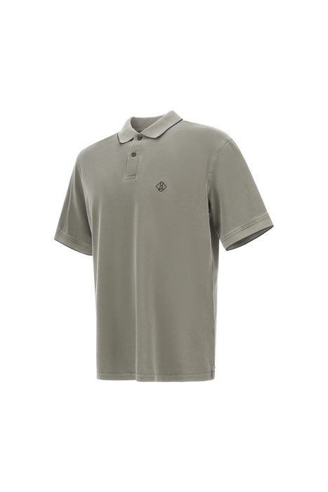 salvia chiaro Polo In Piquet Pigment Dye Man