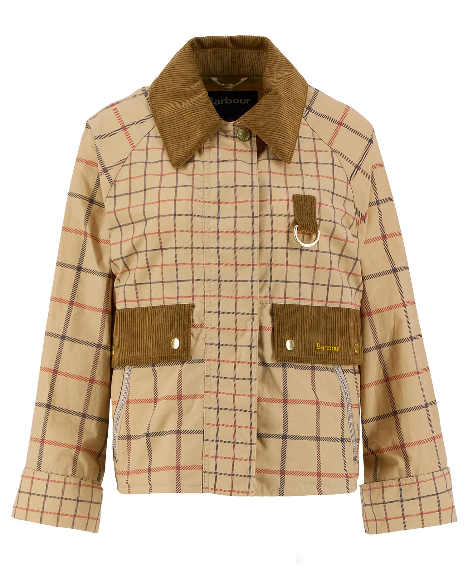beige tattersall Mackworth Check Casual Jacket Wmn