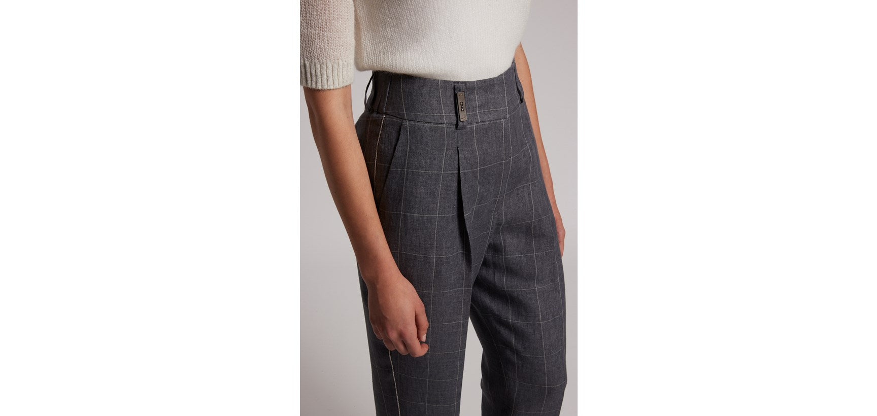 Pantalone Tela Lino Finestrata W
