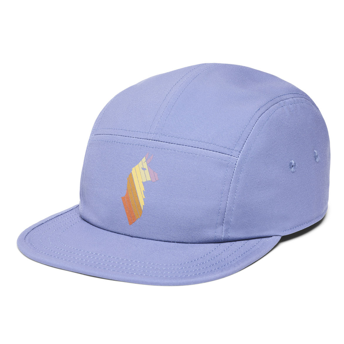 blue smoke Llama Stripes 5-Panel Hat