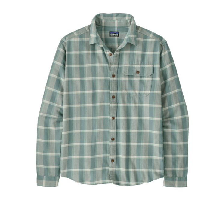 marine layer/blue sage Long-Sleeved Lightweight Fjord Flannel Shirt Man