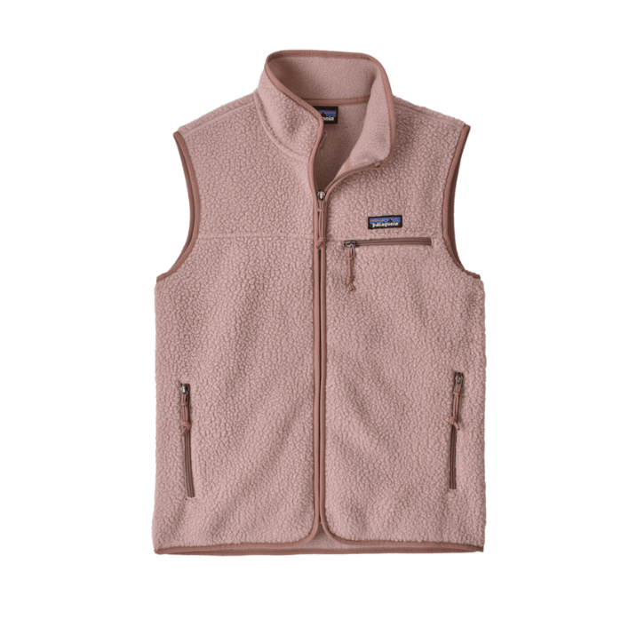 stingray mauve Retro Pile Fleece Vest Wmn