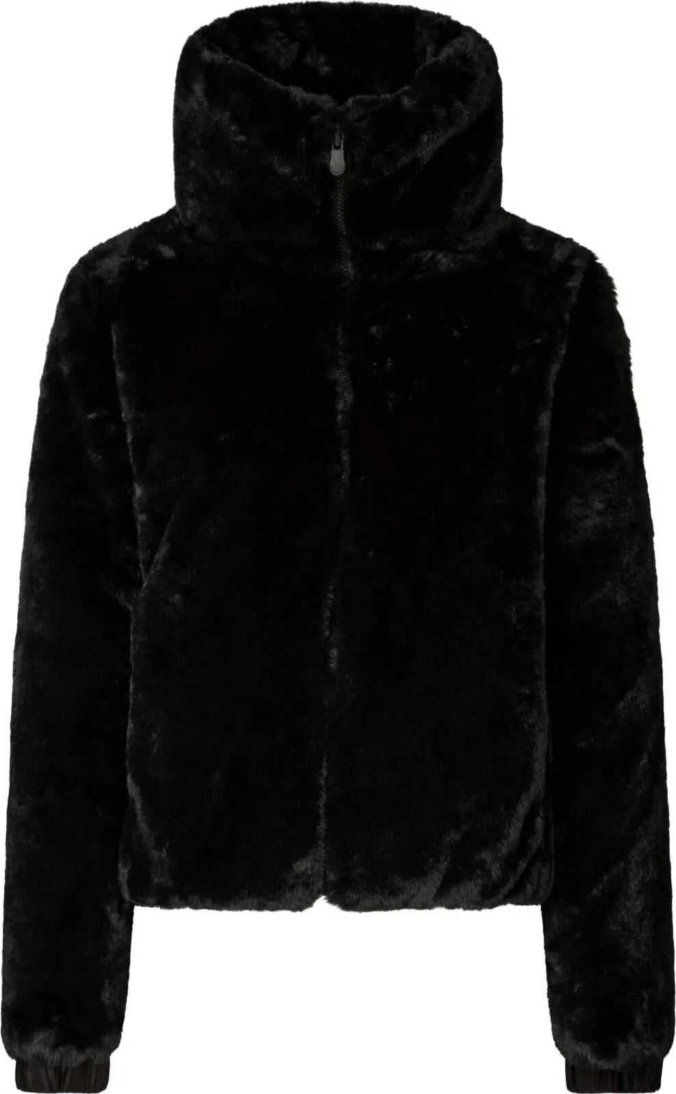 black Jeon Reversible Faux Fur Jacket W