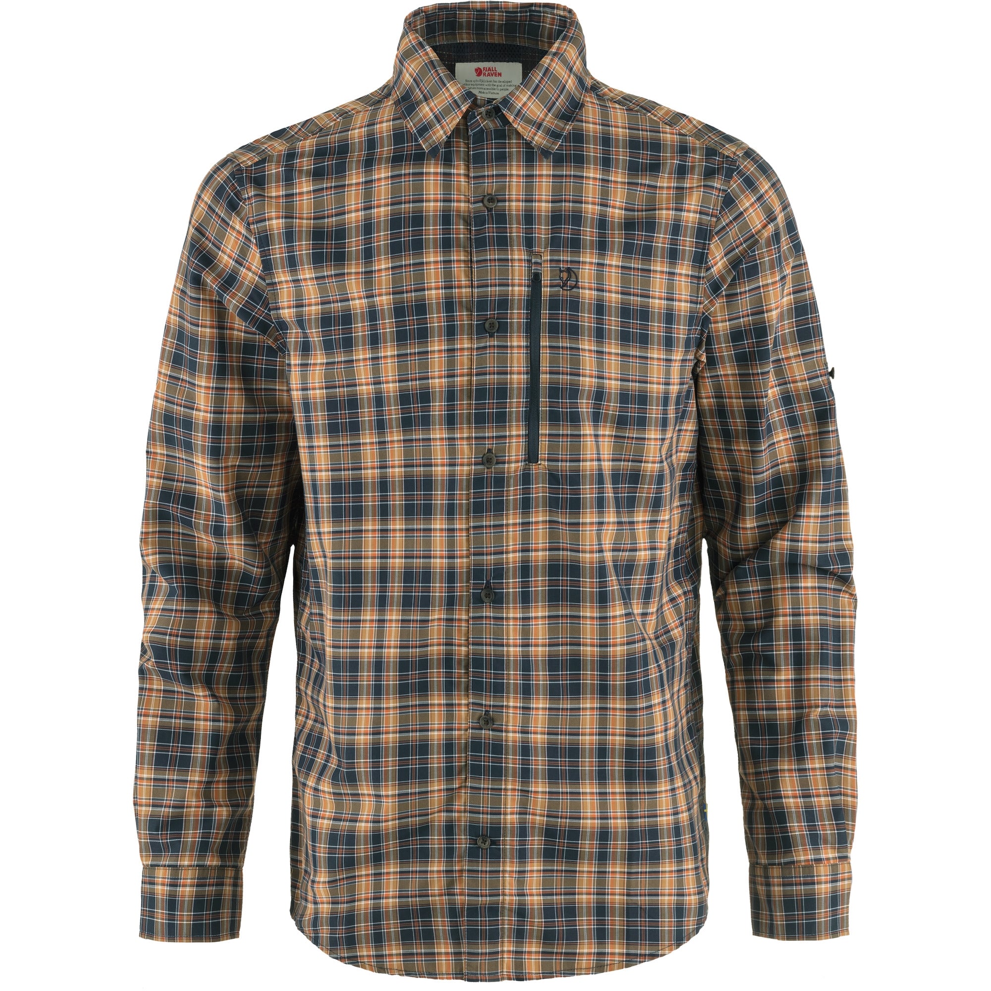 dark navy/buckwheat brown Abisko Hike Shirt LS Man
