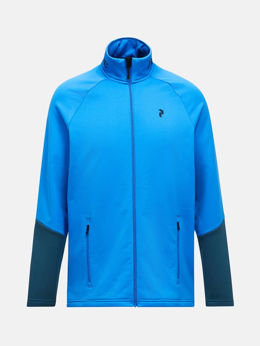 azure ascent/mountain lake Rider Essentials Midlayer Zip Hood Man