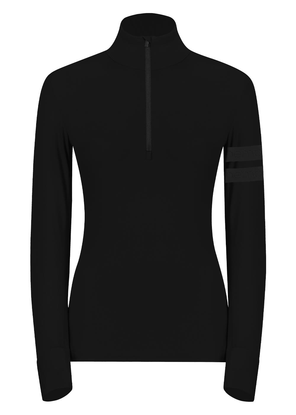black/black/black Turtleneck With Half Zip W