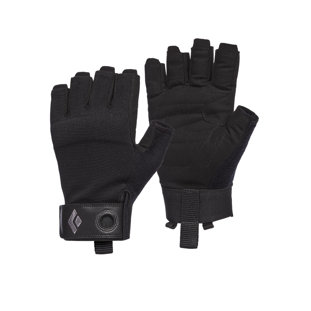 black Crag Half-Finger Gloves M