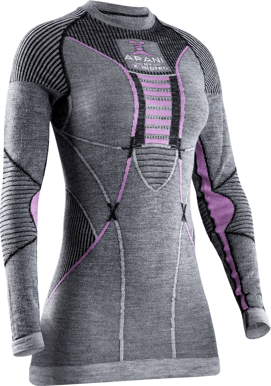 black/grey/magnolia Apani 4.0 Merino Shirt LS Women | BOTËGHES LAGAZOI