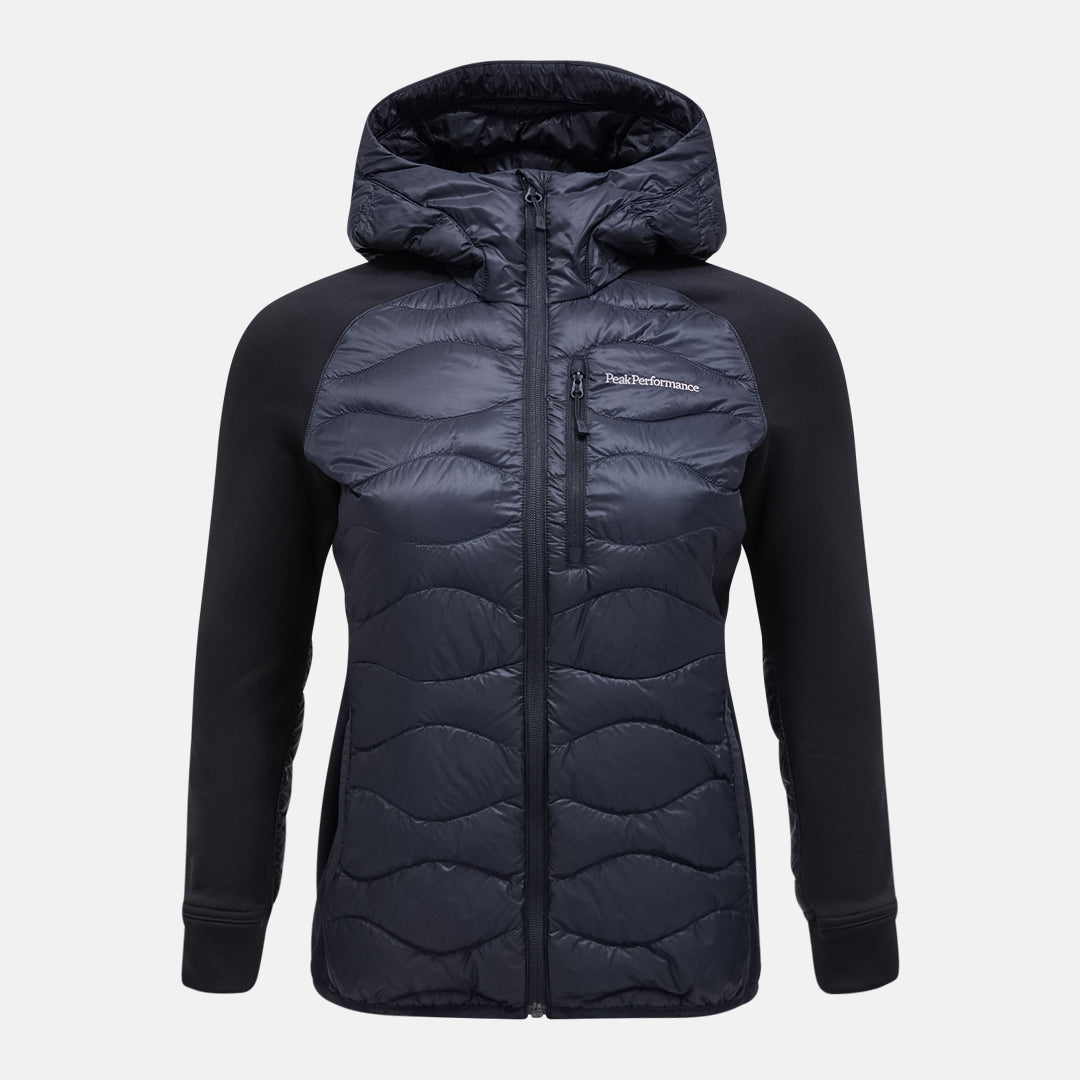 black Helium Down Hybrid Hood W