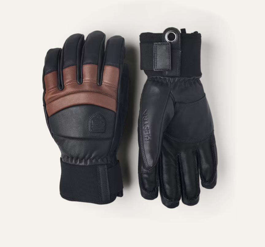 navy/brown Fall Liner - 5 Finger