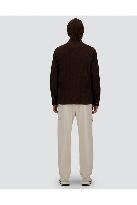 Shirt Jacket in Suede Man