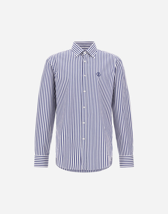 Shirt in Striped Popeline Man