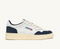 Medalist Low White Leather and Denim Suede Man