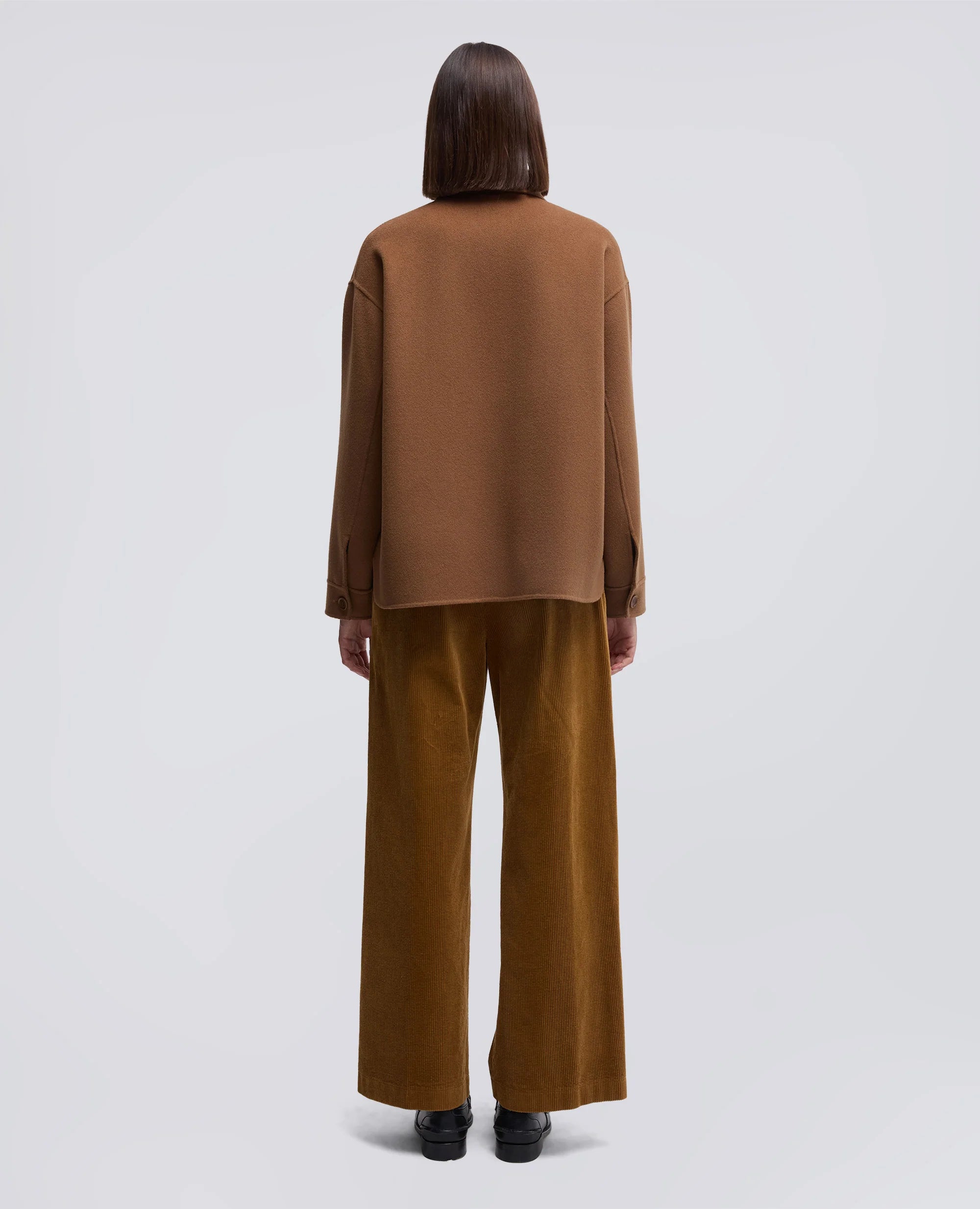 Overshirt in Double di Lana Wmn