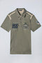 Canvas-Trimmed Embroidered Polo M